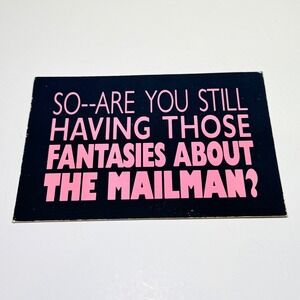 Vintage Hallmark Humorous Postcard Mailman Fantasies Pink Black 50PST 500-2 USA